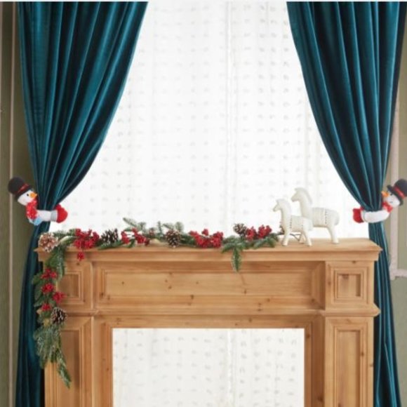 Christmas Home Décor Snowmen Ornaments Wine Bottle Cover Hugger Topper Set 2pc - Picture 7 of 9